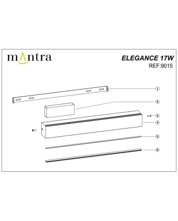 ELEGANCE*Aplique LED 17W 3000K